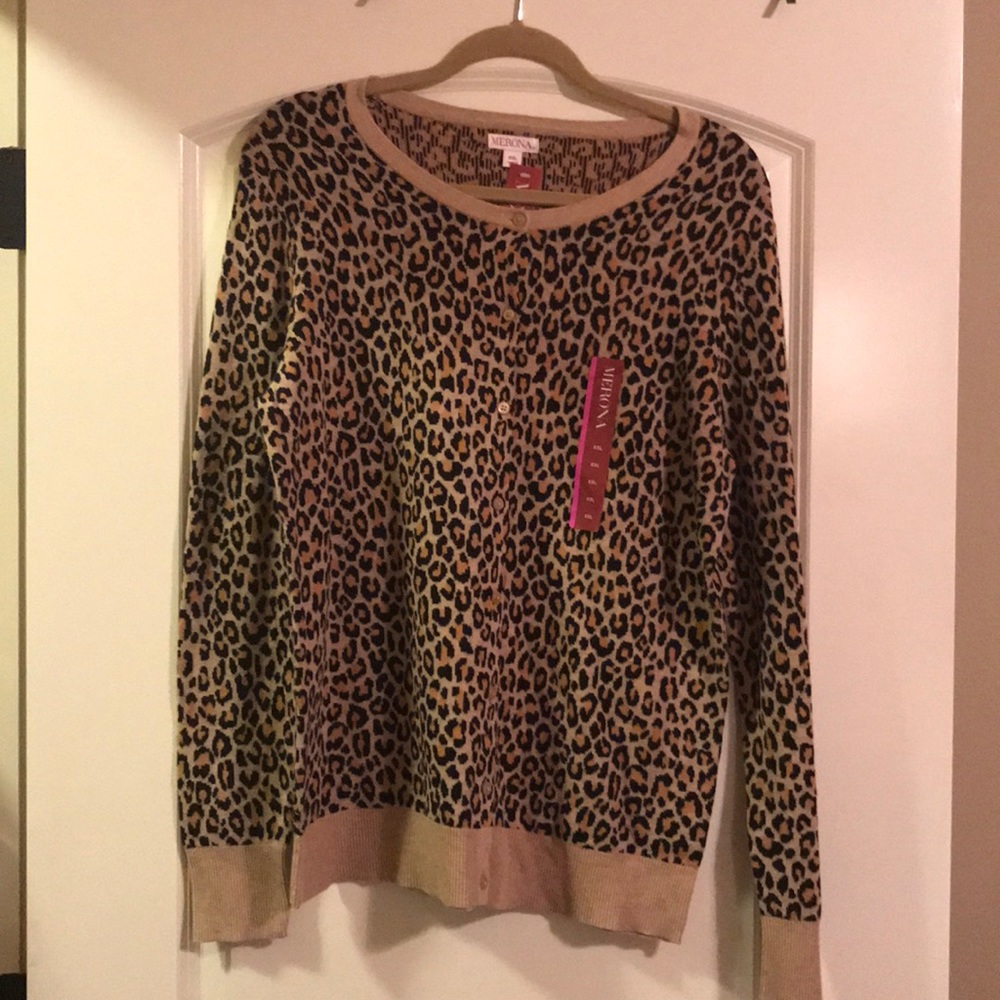 Leopard print cardigan